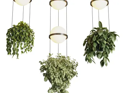 Vibia palma pot light pendant - plant light hanging 16 Low-poly 3D model