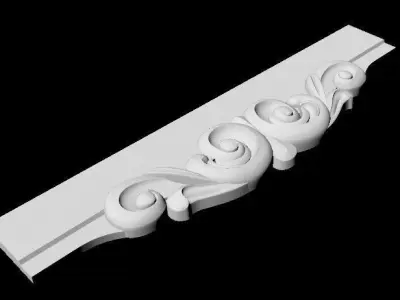 Central decor ornament for furniture 3D model 210