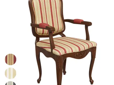 Classic carved chair 03 02 3D model
