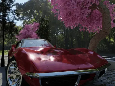 Street Photo Backdrop Blender Scene 3D model