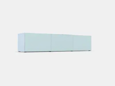 BESTA TV bench with doors 24 3D model