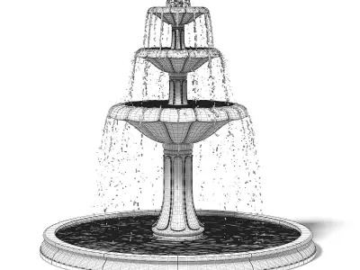 Large Fountain 3D Model 3D model