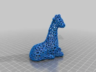 Giraffe - Voronoi Style Free 3D print model