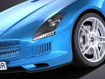 Mercedes SLS AMG Coupe Electric Drive 2015 VRAY 3D model