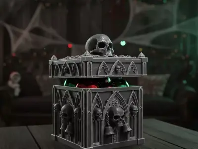 Skull Item Holder Gothic Desktop Organizer 3D print model