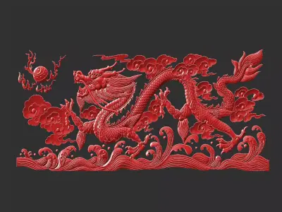 dragon golden 3D print model