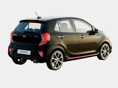 Kia Picanto 2020 GT Line Spec Low-poly 3D model