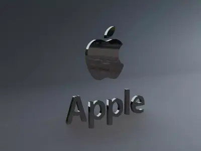 Apple 3D logo Low-poly 3D model