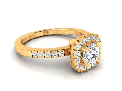 Ring M170 The luxury female ring with gems wedding 3D print model