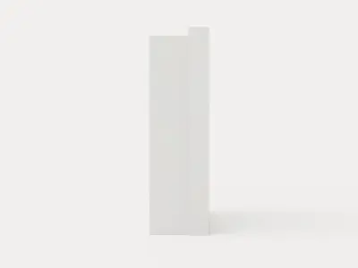 Maxima Wardrobe 215 Cm Led Lighting 2 Sliding Doors White Low-poly 3D model