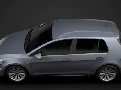 VW Golf TSI Bluemotion 5door Typ5G 2019 3D model
