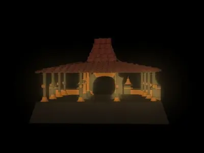 JOGLO JAVANESE HOUSE Free 3D model