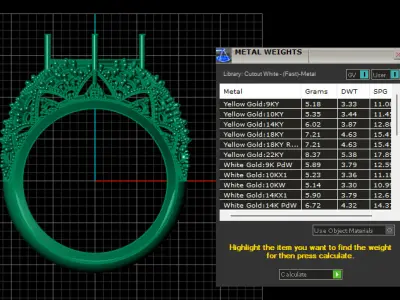 LUXURY EMERALD RING 3D PRINTABLE MODEL 3D print model
