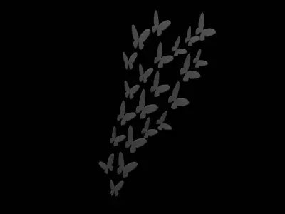 Butterfly Geometrical Furniture Design Low-poly 3D model