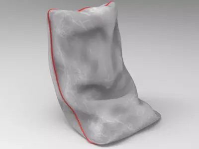 Junk Bean Bag Low-poly 3D model