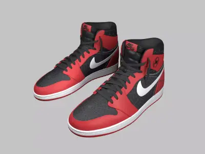 Nike Jordan red 3D model