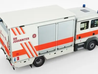 MAN TGS Ambulance Low-poly 3D model