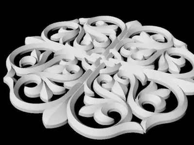 Central decor ornament for furniture 3D model 270