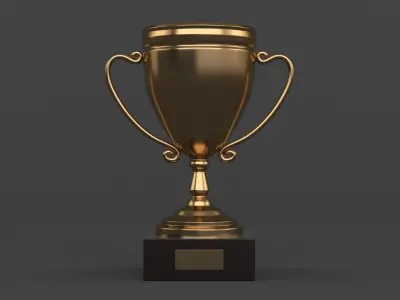 Trophy Cups 3D model 8