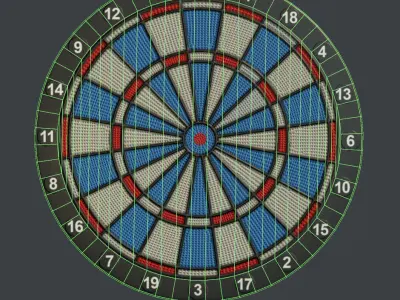 Darts Table Low-poly 3D model