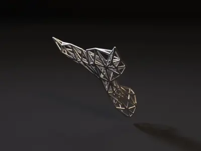 Whale tail 3D print model