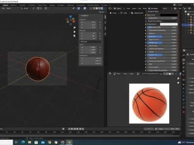Basket Ball Low-poly 3D model