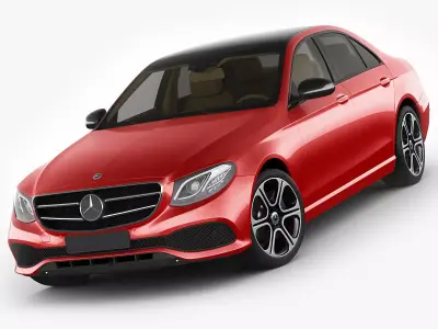 Mercedes E-class avantgarde sedan 2017 3D model