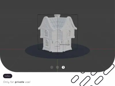 Stylized Medieval House Free 3D model