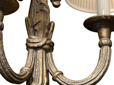 Brass Romantic Antique wall lamp sconce Light English classics 3D model