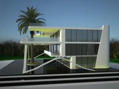 Private House - Modern Villa 3D Model 3D model