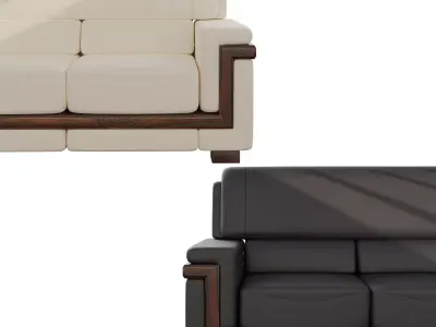 Prestige Sofa boardroom Office Low-poly 3D model