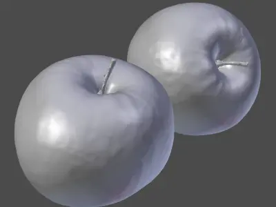 Photorealistic 3D Scanned Apple Low-poly 3D model