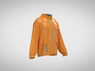 Male raincoat Free 3D model