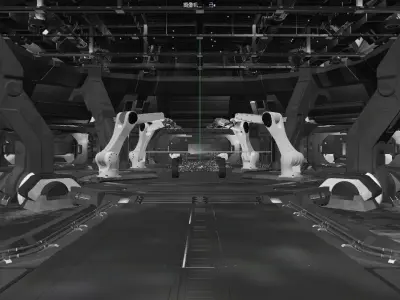 Technology car advertising scene model 3D model