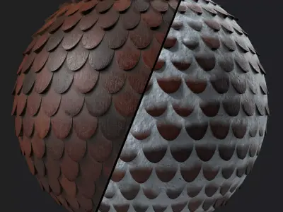 Roof Tile Materials 87- Wooden Roofing By Sbsar Seamless Pbr Texture