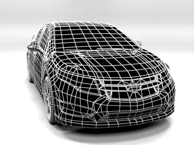 CHEVROLET VOLT 2012 LOWPOLY Low-poly 3D model