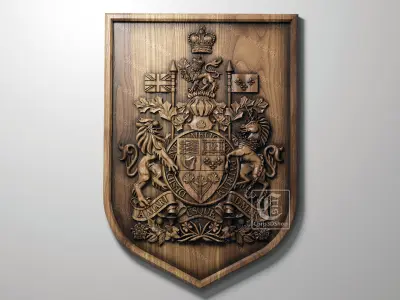 Coat of arms of Canada - Digital model for CNC in STL format  3D model