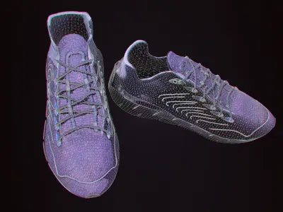 shoes sneakers Low-poly 3D model