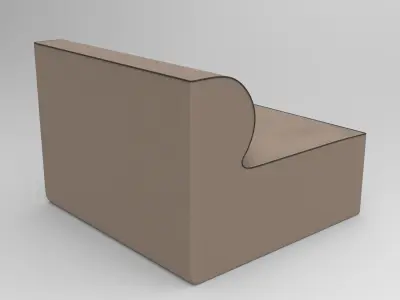 Polk Sofa Low-poly 3D model