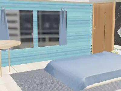 luxary bedroom Free 3D model