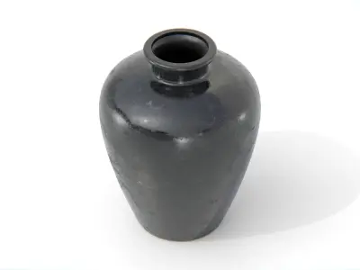 Black Ceramic Vase Low-poly 3D model