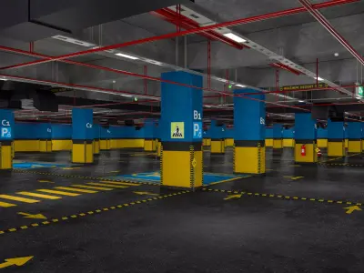 Car Underground Parking 3D model