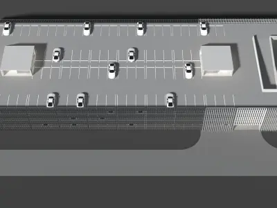 Parking garage building 25-19 3D model