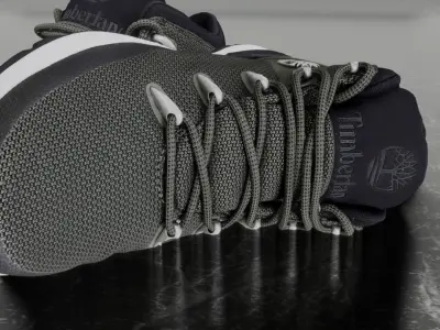 Timberland 3D Shoes - Green Low-poly 3D model