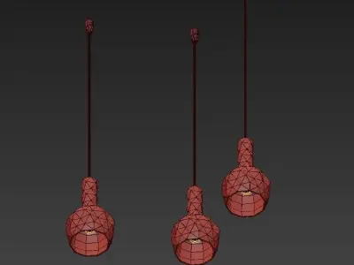 FACETURE polygonal pendant lamp 3D model