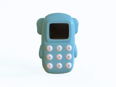 Elephant Phone Toy  Low-poly 3D model