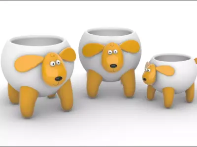 Shoni s Sheep Planter pot 3D model