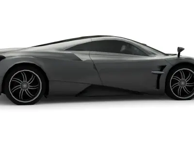 Pagani Huayra 3D Model High-Quality Detailed Design Low-poly 3D model
