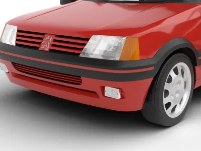 Peugeot 205 GTI 1 6 1992 HQ 3d model 3D model