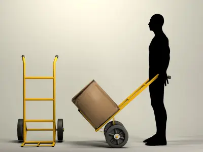 Cargo Cart Duo 3D model